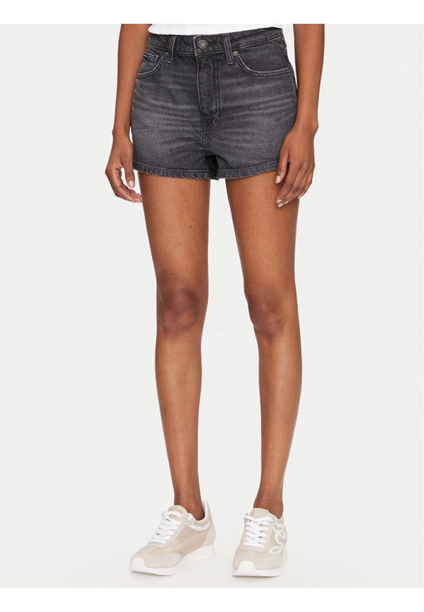 Guess Szorty jeansowe W5GD0Y D5M71 Czarny Regular Fit. Kolor: czarny. Materiał: bawełna
