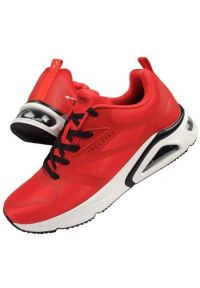 skechers - Buty sportowe Skechers Air Uno 183070/RED czerwone. Zapięcie: sznurówki. Kolor: czerwony. Materiał: guma. Szerokość cholewki: normalna. Sport: turystyka piesza