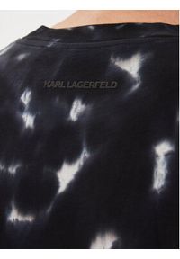 Karl Lagerfeld - KARL LAGERFELD T-Shirt 755170 542251 Czarny Regular Fit. Typ kołnierza: dekolt w karo. Kolor: czarny. Materiał: bawełna #3