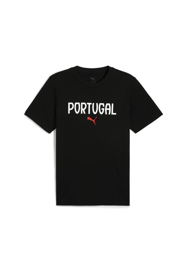 Puma - Koszulka Portugal NRGY 2025. Kolor: czarny. Wzór: napisy