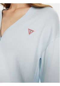 Guess Sweter W4BR16 Z3HO2 Błękitny Regular Fit. Kolor: niebieski. Materiał: syntetyk #4