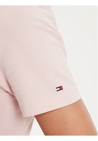 TOMMY HILFIGER - Tommy Hilfiger Polo Script WW0WW43624 Różowy Slim Fit. Typ kołnierza: polo. Kolor: różowy. Materiał: bawełna #2