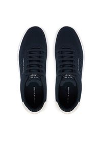 TOMMY HILFIGER - Tommy Hilfiger Sneakersy Th Court Knit FM0FM05823 Granatowy. Kolor: niebieski. Materiał: materiał #4