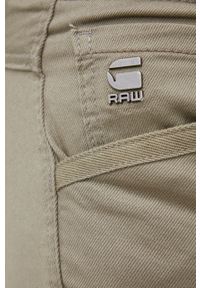 G-Star RAW - G-Star Raw spodnie męskie kolor czarny dopasowane. Kolor: zielony. Materiał: poliester, bawełna, tkanina