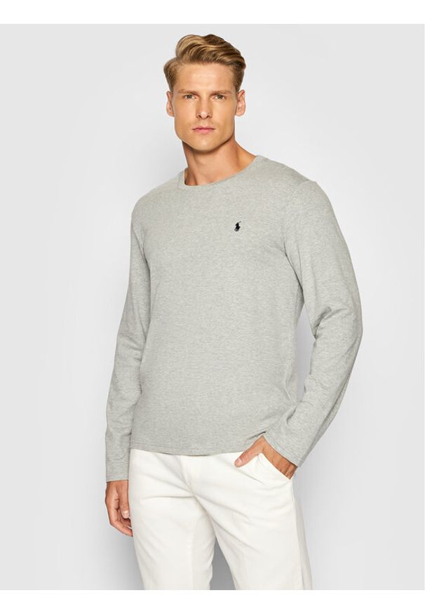 Polo Ralph Lauren Longsleeve Sle 714844759003 Szary Regular Fit. Typ kołnierza: polo. Kolor: szary. Materiał: bawełna. Długość rękawa: długi rękaw