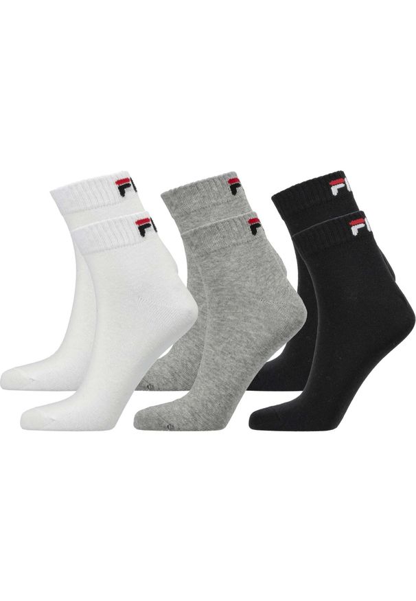 Fila Quarter skarpety 6-pack Unisex 43-46. Kolor: czarny, szary, wielokolorowy