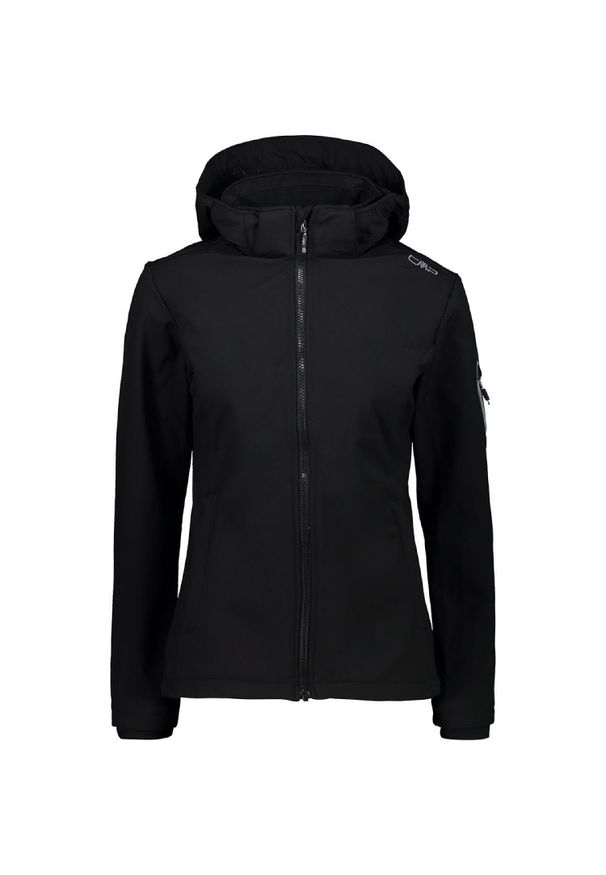 Kurtka softshell damska CMP Wilma Jacket Zip Hood. Kolor: czarny. Materiał: softshell