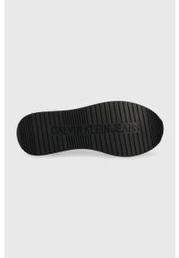 Calvin Klein Jeans sneakersy YW0YW00840 RUNNER SOCK LACEUP NY-LTH W kolor fioletowy. Nosek buta: okrągły. Zapięcie: sznurówki. Kolor: fioletowy. Materiał: guma #5