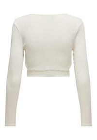 only - ONLY Bluzka 15293922 Biały Slim Fit. Kolor: biały. Materiał: bawełna #2
