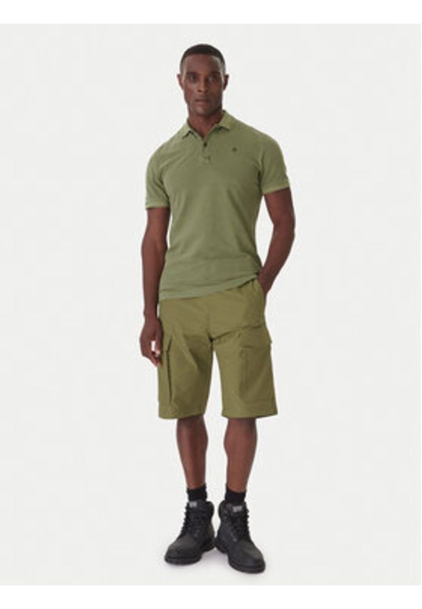 G-Star RAW - G-Star Raw Polo Dunda D11595-D756 Zielony Slim Fit. Typ kołnierza: polo. Kolor: zielony. Materiał: bawełna