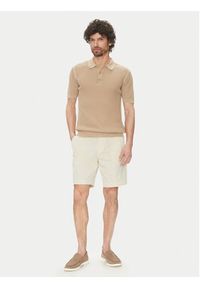 BOSS Szorty materiałowe H-Slice 50540743 Écru Regular Fit. Materiał: bawełna