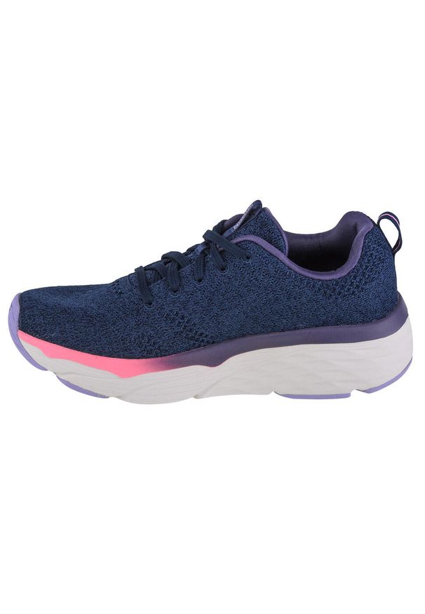 skechers - Buty do biegania damskie, Skechers Max Cushioning Elite-Clarion. Kolor: niebieski. Materiał: materiał, syntetyk, tkanina