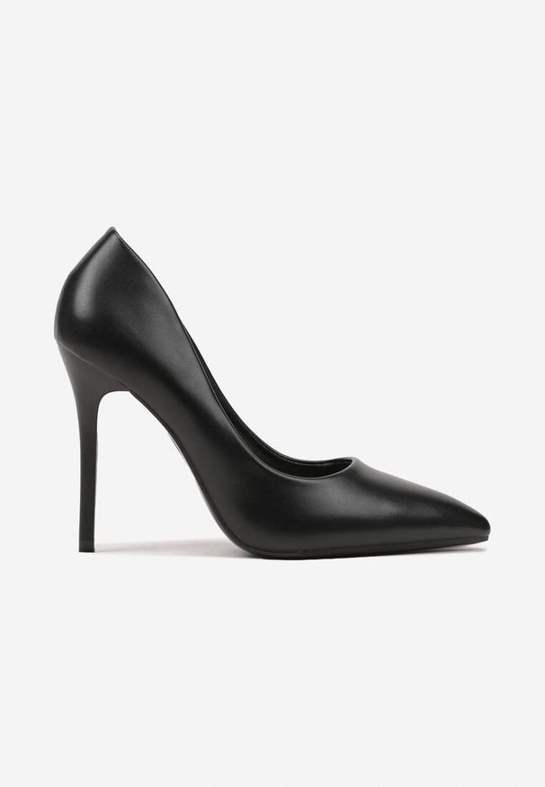 Renee - Czarne Szpilki o Eleganckim Fasonie ze Szpiczastym Noskiem Eleaphina. Nosek buta: szpiczasty. Kolor: czarny. Materiał: jeans. Obcas: na szpilce. Styl: elegancki. Wysokość obcasa: średni