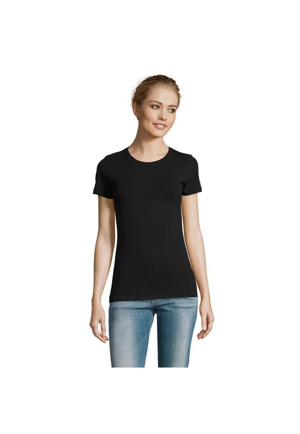 SOL'S - Koszulka Damska Millenium. Kolor: czarny. Sport: turystyka piesza