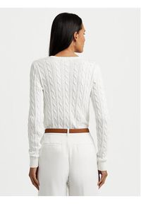 Lauren Ralph Lauren Sweter 200925325004 Biały Slim Fit. Kolor: biały. Materiał: bawełna #3