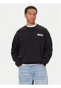 Hugo - HUGO Bluza Nyrocrew 50549778 Czarny Loose Fit. Kolor: czarny. Materiał: bawełna