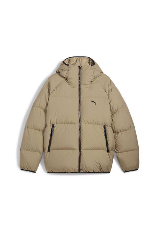 Puma - Męska kurtka puchowa PUMA Oak Branch Beige. Kolor: beżowy. Materiał: puch. Sport: turystyka piesza