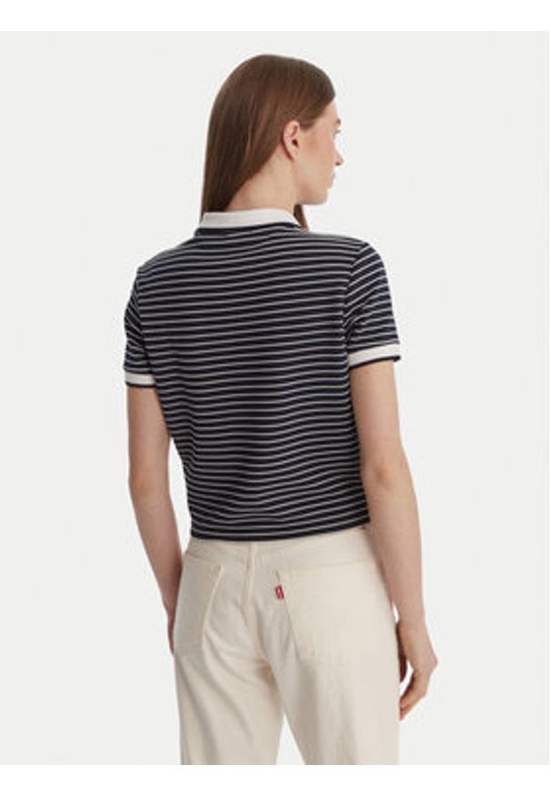 Guess Polo W6GP17 K2946 Granatowy Regular Fit. Typ kołnierza: polo. Kolor: niebieski. Materiał: wiskoza