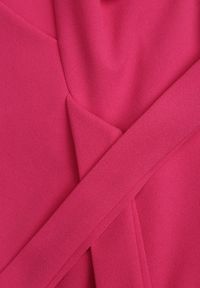 Renee - Fuksjowa Kopertowa Sukienka z Rozkloszowanym Dołem i Ozdobnym Wiązaniem Dannola. Okazja: na imprezę. Typ sukienki: kopertowe. Styl: elegancki #2