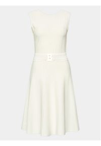 Blugirl Blumarine Sukienka koktajlowa RA3055-MA55N Biały Regular Fit. Kolor: biały. Materiał: syntetyk, wiskoza. Styl: wizytowy #3