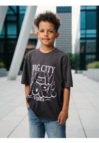Sinsay - Koszulka oversize - szary. Kolor: szary