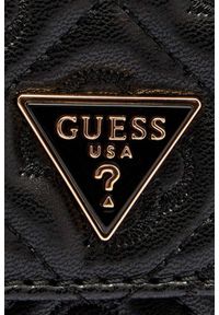 Guess - GUESS Czarna kopertówka damska Adelasia Cnvrtble. Kolor: czarny. Materiał: skórzane. Rodzaj torebki: na ramię #5