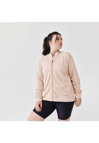 KALENJI - Bluza do biegania damska Kalenji Dry cienka. Kolor: różowy. Materiał: materiał, poliester, elastan