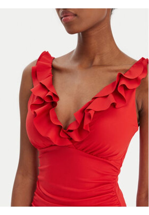 Lauren Ralph Lauren - LAUREN RALPH LAUREN Strój kąpielowy 20601010 Czerwony. Kolor: czerwony. Materiał: syntetyk