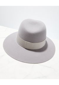 MAISON MICHEL PARIS - Szary kapelusz Henrietta. Kolor: szary. Materiał: jedwab, materiał. Wzór: aplikacja. Styl: elegancki #2
