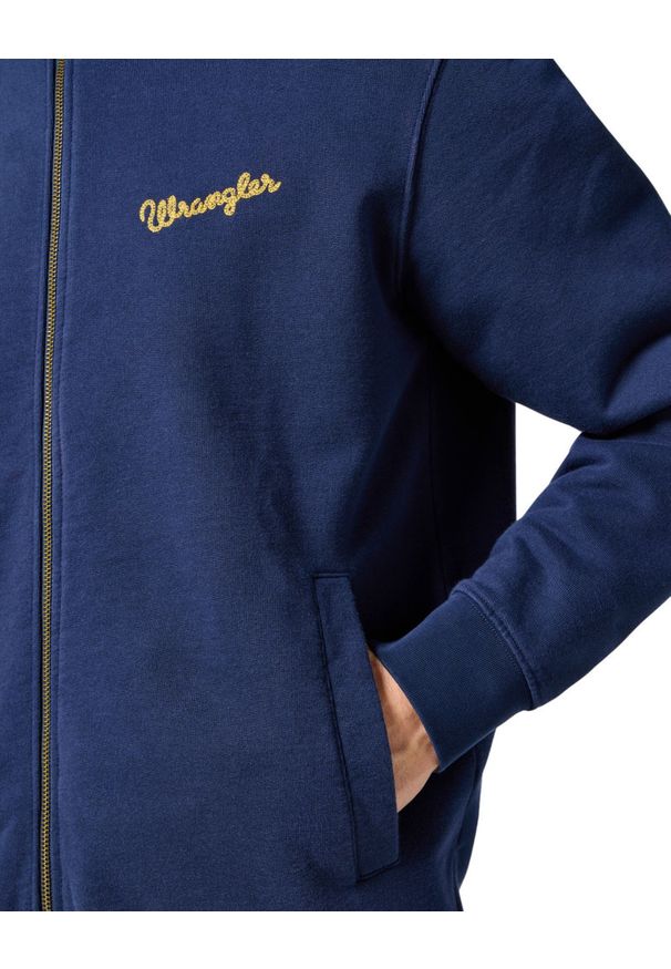 Wrangler - MESKA BLUZA WRANGLER FUNNEL NECK ZIP NAVY 112350547