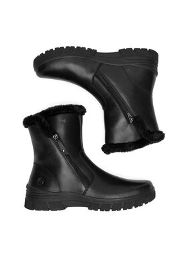 Remonte Botki D0E78-00 Czarny. Kolor: czarny. Materiał: skóra