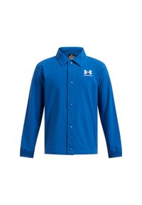 Kurtka nieprzemakalna dla dziecka Under Armour Icon Woven Coach. Kolor: biały, niebieski, wielokolorowy #1