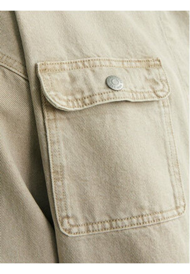 Jack & Jones Kurtka jeansowa Chase 12249029 Beżowy Loose Fit. Kolor: beżowy. Materiał: bawełna