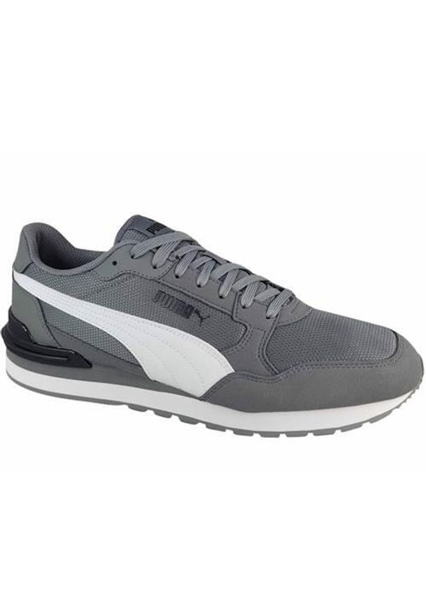 Buty do chodzenia męskie Puma St Runner V4 Mesh. Zapięcie: sznurówki. Kolor: szary. Materiał: guma, materiał, tkanina, syntetyk. Szerokość cholewki: normalna. Sport: turystyka piesza