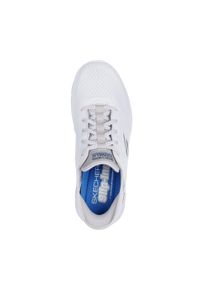 skechers - Męskie GO WALK FLEX NEW WORLD Slip-On Biały / szary. Zapięcie: bez zapięcia. Kolor: biały, wielokolorowy, szary. Materiał: materiał