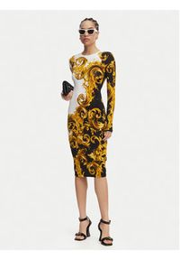Versace Jeans Sukienka codzienna 80HAO9P0 JS547 Czarny Slim Fit. Okazja: na co dzień. Kolor: czarny. Materiał: wiskoza. Typ sukienki: proste. Styl: casual #5