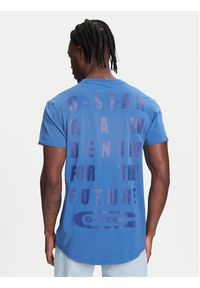 G-Star RAW - G-Star Raw T-Shirt Text Back D25971-2653 Niebieski Relaxed Fit. Kolor: niebieski. Materiał: bawełna #3