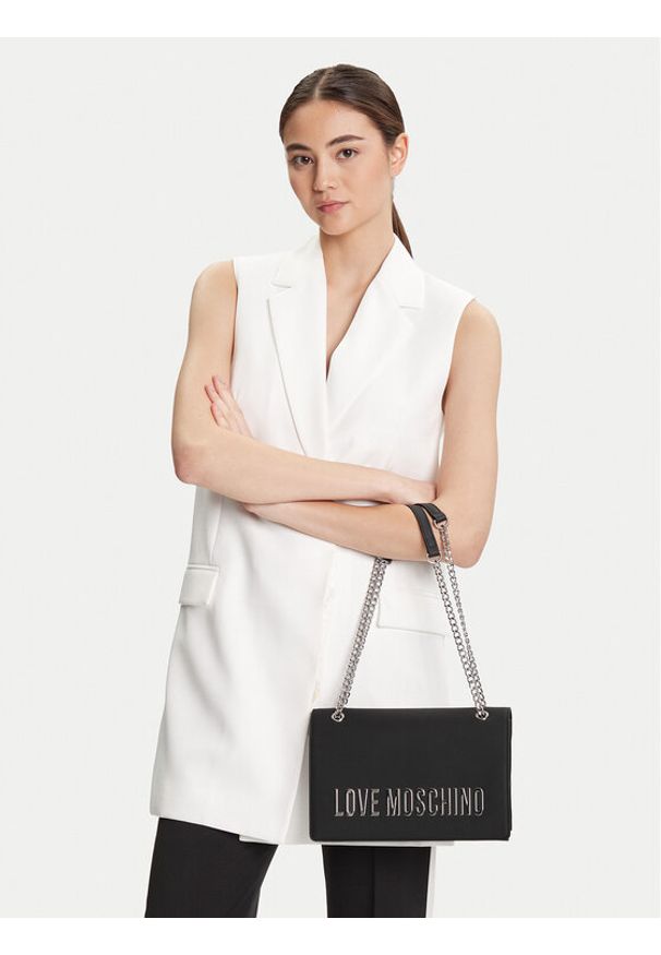 Love Moschino - LOVE MOSCHINO Torebka JC4192PP1NKD000B Czarny. Kolor: czarny. Materiał: skórzane