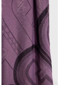 Furla Chusta z domieszką jedwabiu Miastella kolor fioletowy wzorzysta. Kolor: fioletowy. Materiał: jedwab