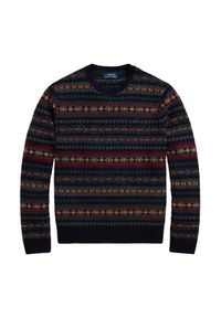 Polo Ralph Lauren Sweter 710981615001 Granatowy Regular Fit. Typ kołnierza: polo. Kolor: niebieski. Materiał: wełna #5