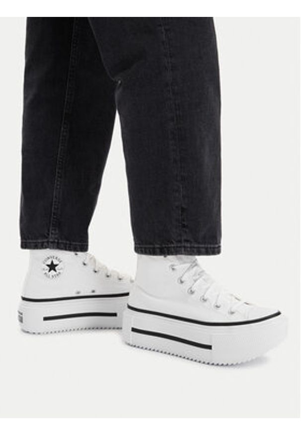 Converse Trampki Chuck Taylor All Star Lift Double Stack A12976C Biały. Kolor: biały. Materiał: materiał