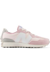 Buty dziecięce New Balance GS327CK – rożowe. Okazja: na co dzień. Materiał: guma, syntetyk, materiał. Szerokość cholewki: normalna