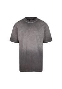 Urban Classics - Męska Bielona Słońcem Koszulka Oversize. Kolor: czarny
