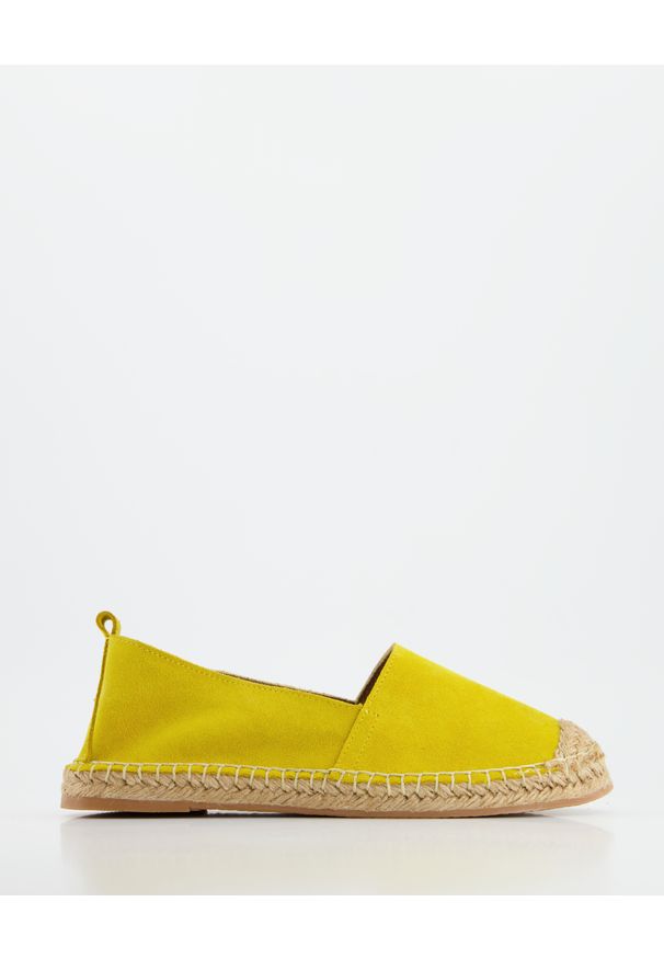 Venezia - ESPADRYLE DAMSKIE BEST 03 YELLOW. Materiał: skóra, syntetyk, zamsz. Obcas: na obcasie. Wysokość obcasa: średni