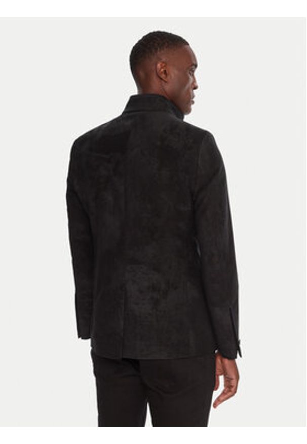 Karl Lagerfeld - KARL LAGERFELD Marynarka Glory 155220 554023 Czarny Regular Fit. Typ kołnierza: dekolt w karo. Kolor: czarny. Materiał: bawełna