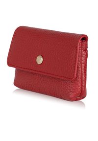 Ochnik - Nieusztywniany czerwony skórzany portfel. Kolor: czerwony. Materiał: skóra #5