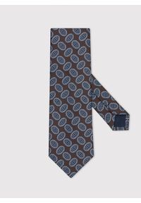 Pako Lorente - PAKO LORENTE – Brązowy krawat męski. Kolor: brązowy. Materiał: poliester. Wzór: geometria #1