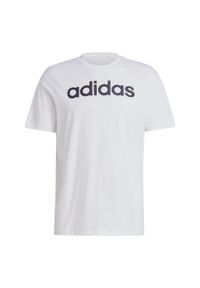 Adidas - Essentials Single Jersey Linear Embroidered Logo Tee. Kolor: czarny, biały, wielokolorowy. Materiał: jersey