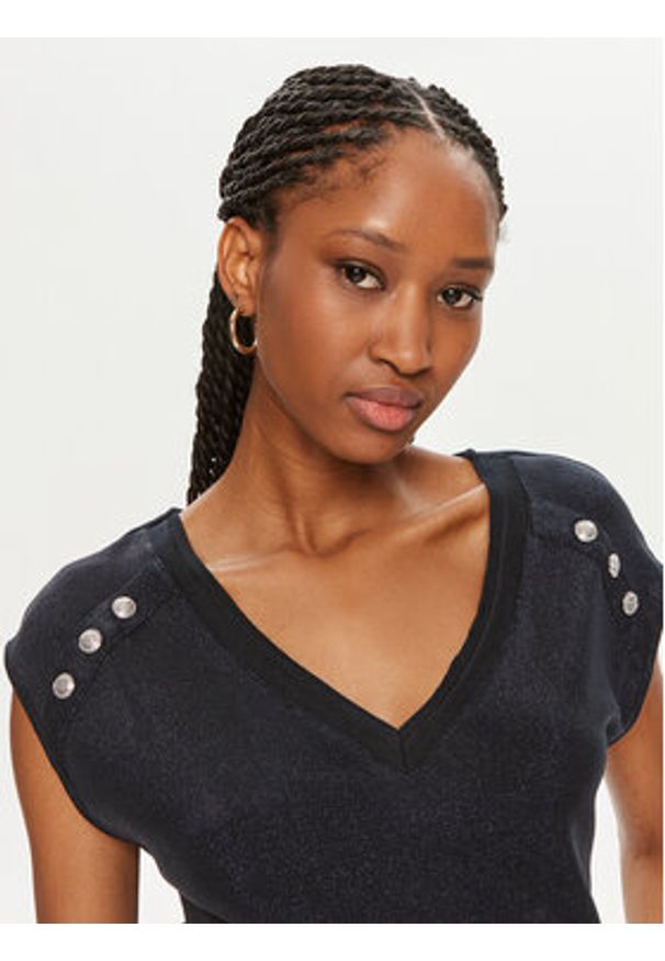 Morgan Bluzka 241-DILI Granatowy Regular Fit. Kolor: niebieski. Materiał: syntetyk