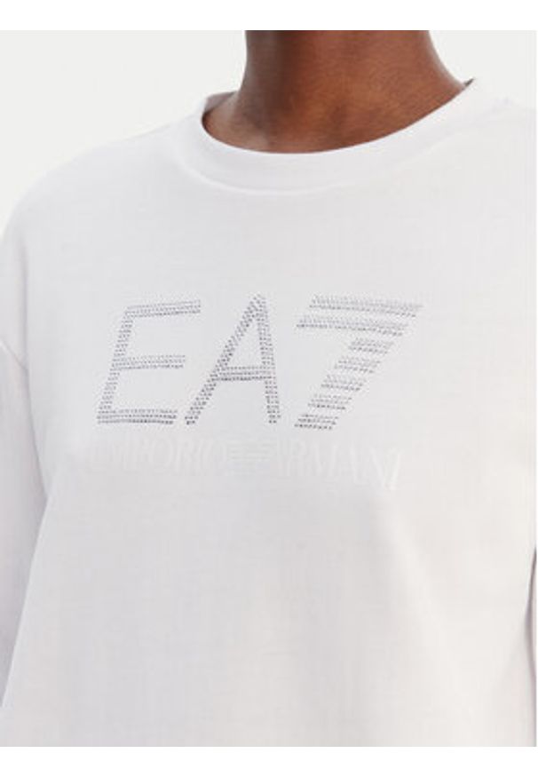 EA7 Emporio Armani Bluza 7W000953 AF15831 U0002 Biały Regular Fit. Kolor: biały. Materiał: syntetyk
